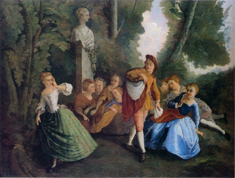 Gemmespillet, efter Lancret - Paul Cézanne