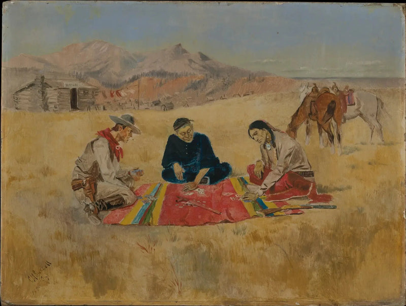 Poker spil - Charles Marion Russell
