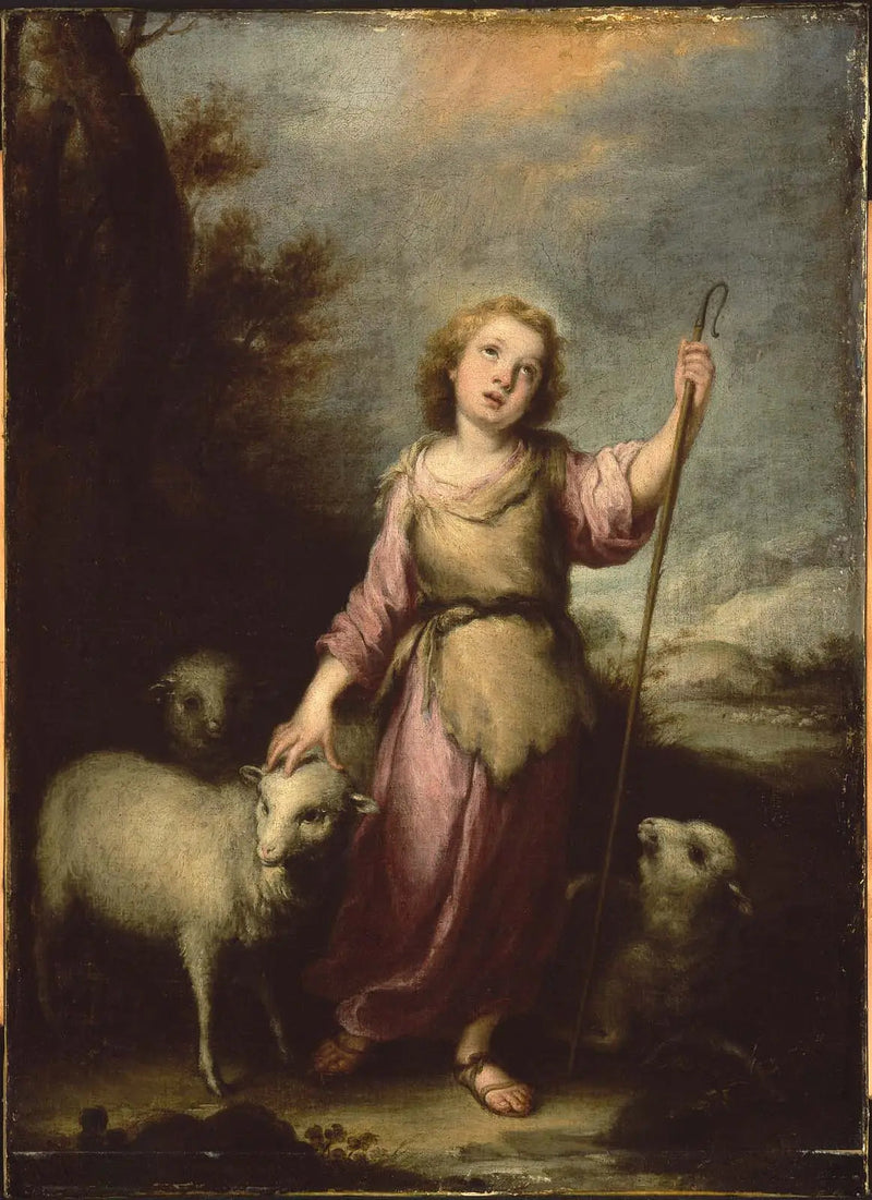 Den unge Kristus som god hyrde - Bartolomé Esteban Murillo