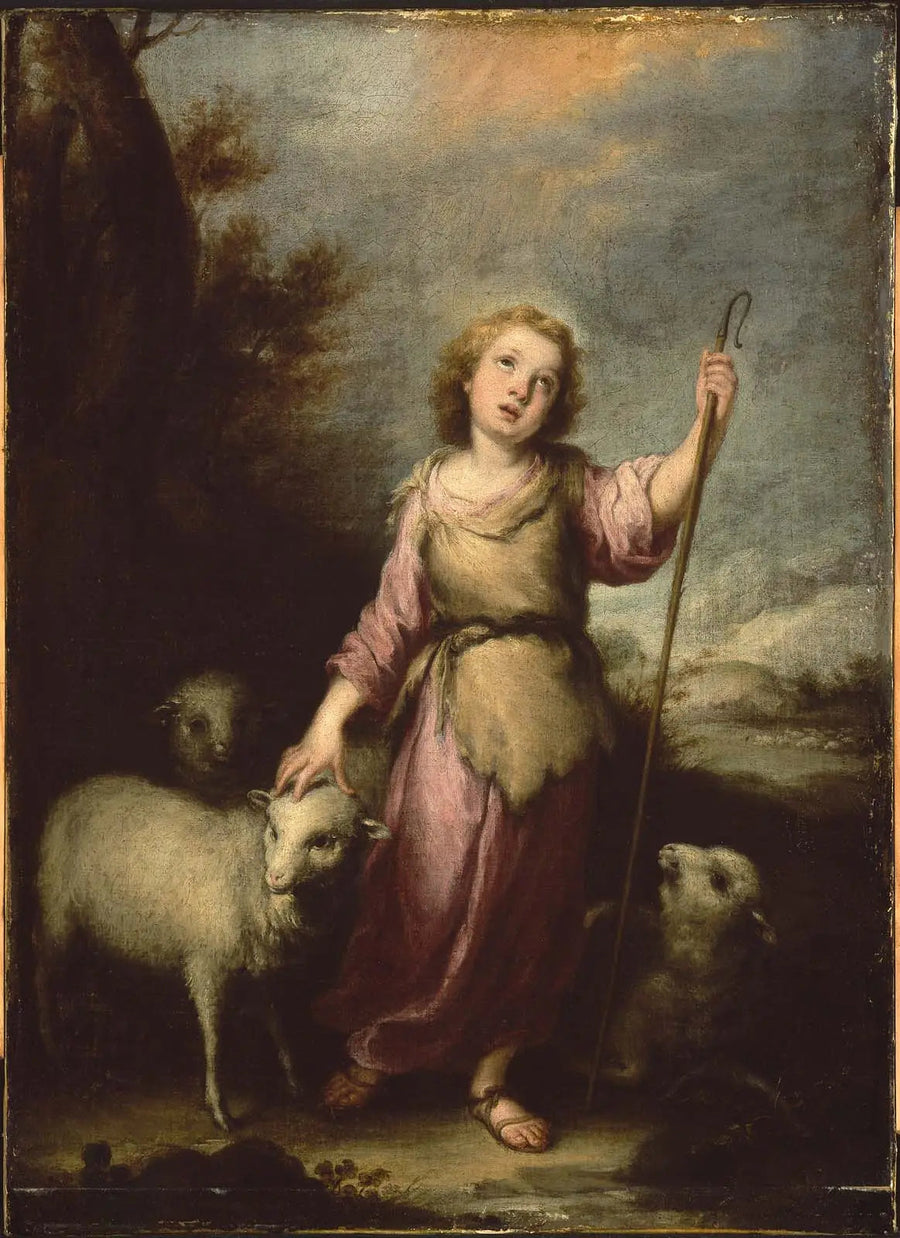 Den unge Kristus som god hyrde - Bartolomé Esteban Murillo