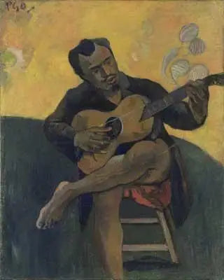 Guitarspiller, Portræt af Francisco Durrio - Paul Gauguin
