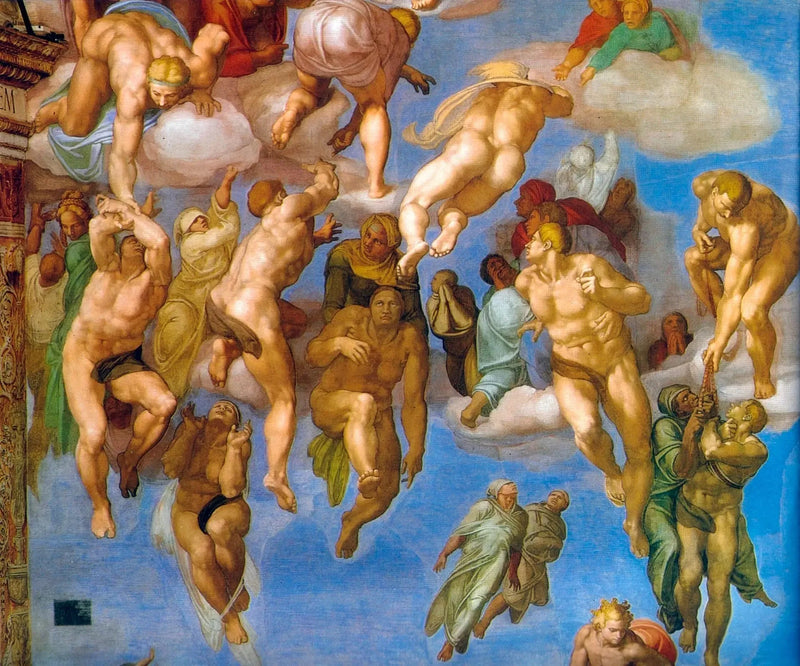 Dommedag, detalje. - Michelangelo