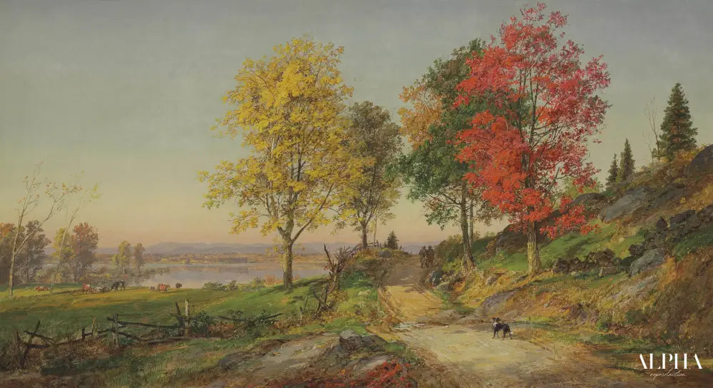 Le lac Greenwood par Jasper Francis Cropsey - Reproductions de tableaux et peintures haut de gamme