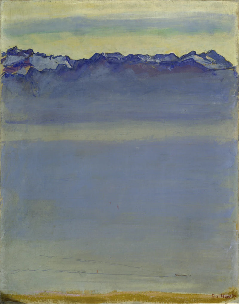 Lac Léman med de Savoyske Alper - Ferdinand Hodler
