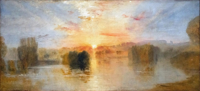 Søen, Petworth, solnedgang; Eksempel på studie - J. M. W. Turner
