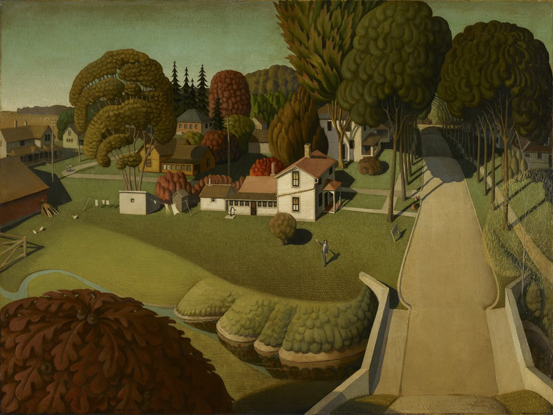 Fødselsstedet for Herbert Hoover, West Branch, Iowa - Grant Wood