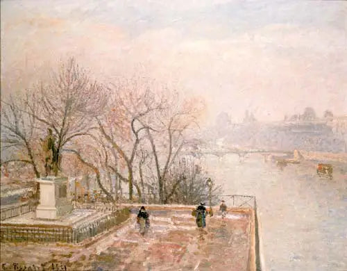 Louvre, Solnedgang, Rim (Anden Serie) - Camille Pissarro