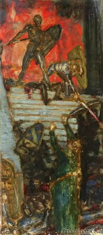 "Nibelungens Ulykke - Franz von Stuck"