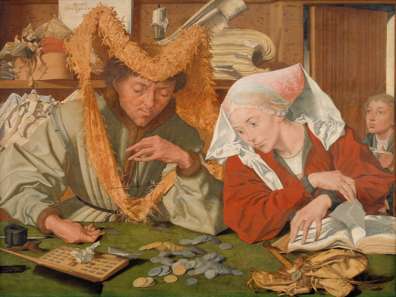 Købmanden og hans kone - Marinus van Reymerswale