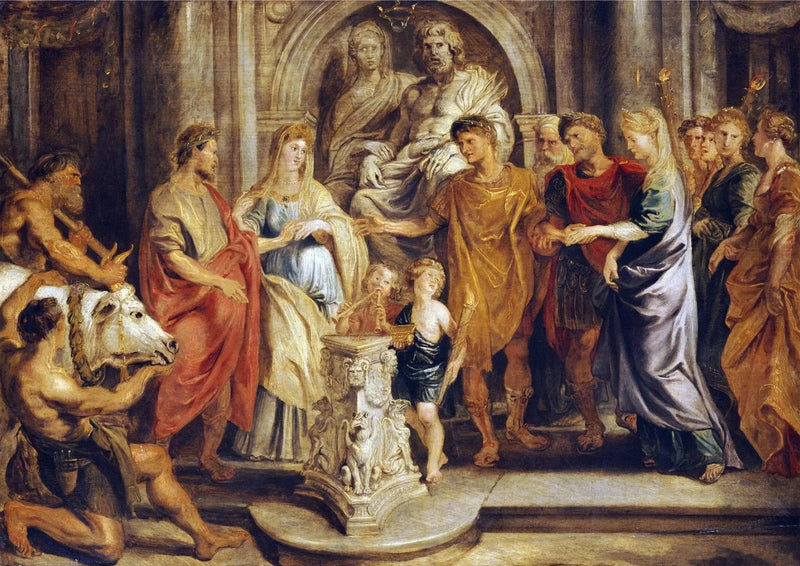 Constantin og Fausta og Constantia og Licinius bryllup - Peter Paul Rubens
