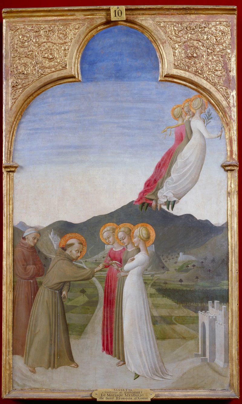 Den mystiske bryllup af Saint François d'Assise - Stefano di Giovanni (Sassetta)