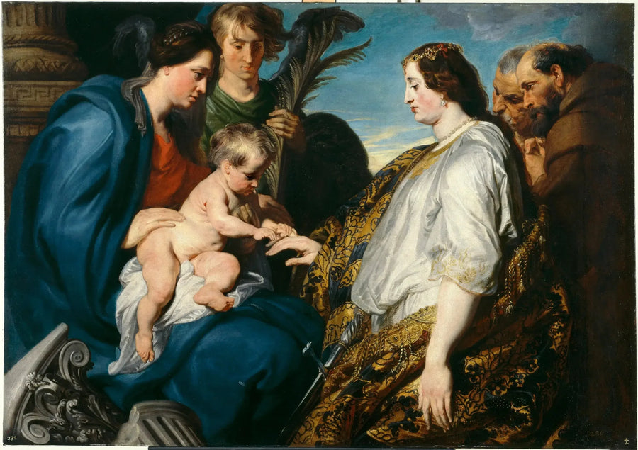 Den mystiske bryllup af Saint Catherine - Antoine van Dyck