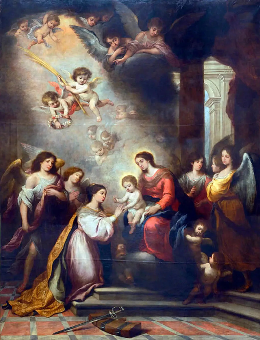 Den mystiske bryllup af Sankt Katharina - Bartolomé Esteban Murillo