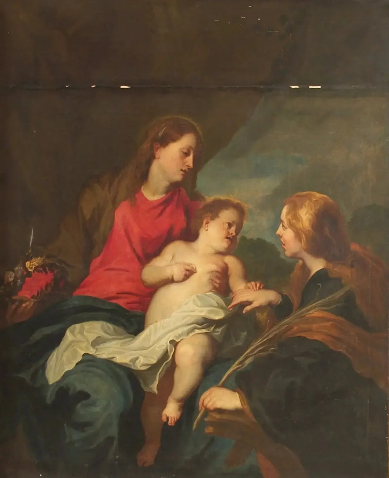 Den mystiske ægteskab af Sankt Katharina af Alexandria - Antoine van Dyck
