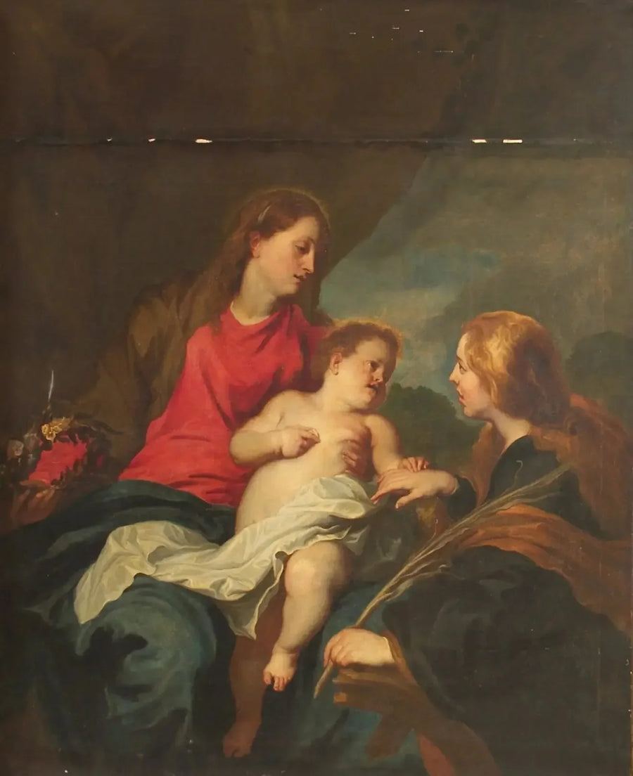 Den mystiske ægteskab af Sankt Katharina af Alexandria - Antoine van Dyck