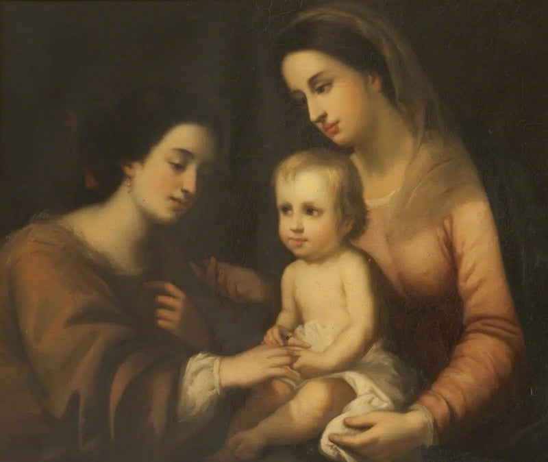 Den mystiske ægteskab af helgen Catherine af Alexandria - Bartolomé Esteban Murillo