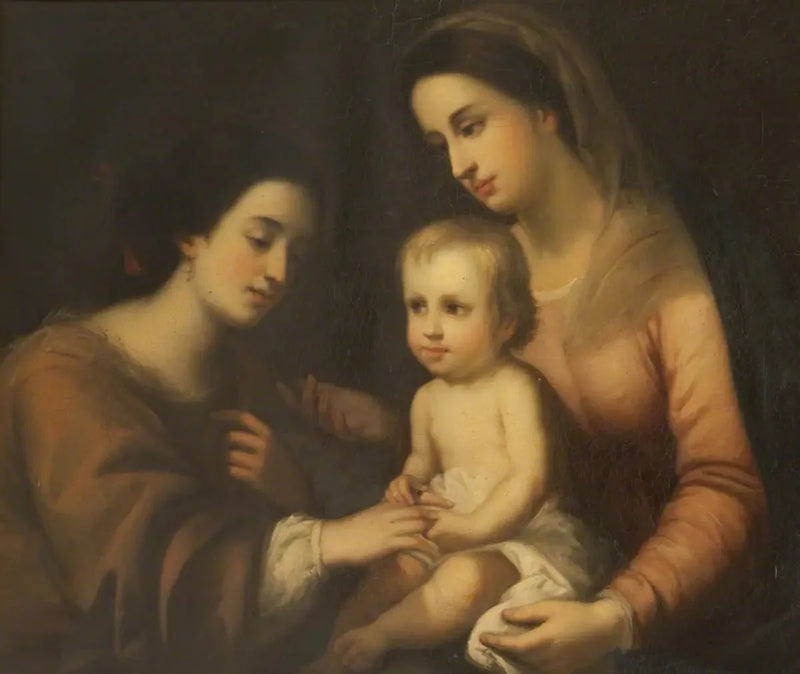 Den mystiske ægteskab af helgen Catherine af Alexandria - Bartolomé Esteban Murillo