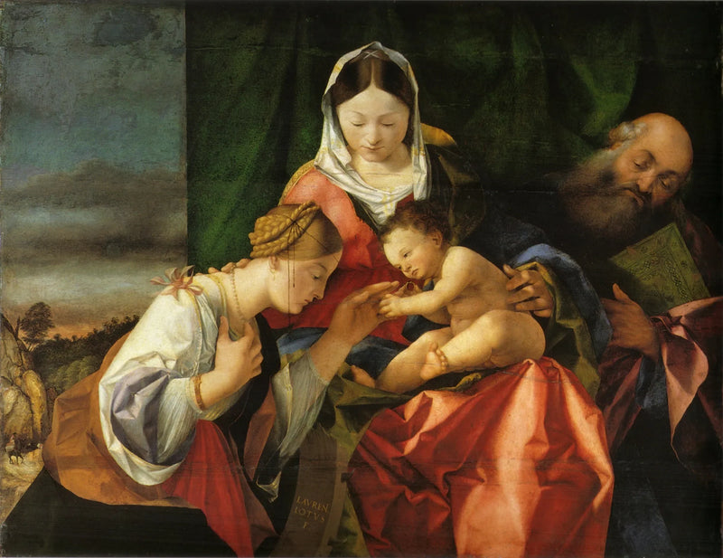 Den mystiske ægteskab af Sankt Katharina - Lorenzo Lotto