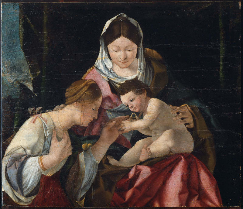 Den mystiske ægteskab af Sanne Catherine - Lorenzo Lotto