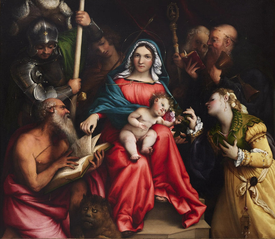 Den mystiske bryllup af den hellige Catherine (Lotto, Rom) - Lorenzo Lotto
