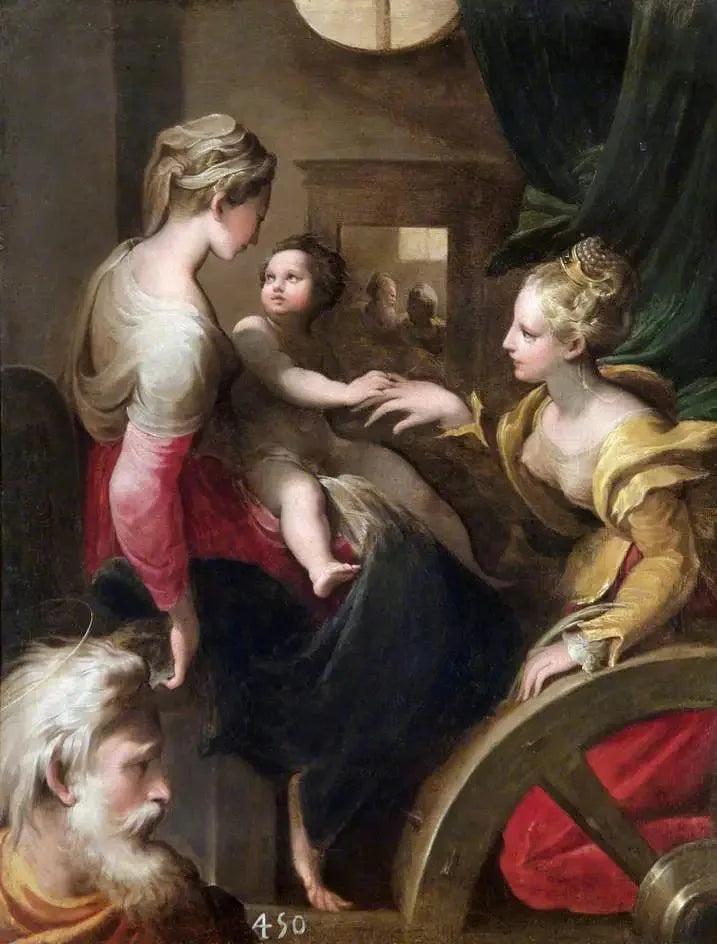 Den mystiske ægteskab af Sankt Katharina - Parmigianino
