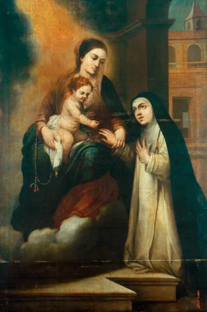 Den mystiske ægteskab af Sankt Katharina af Siena - Bartolomé Esteban Murillo