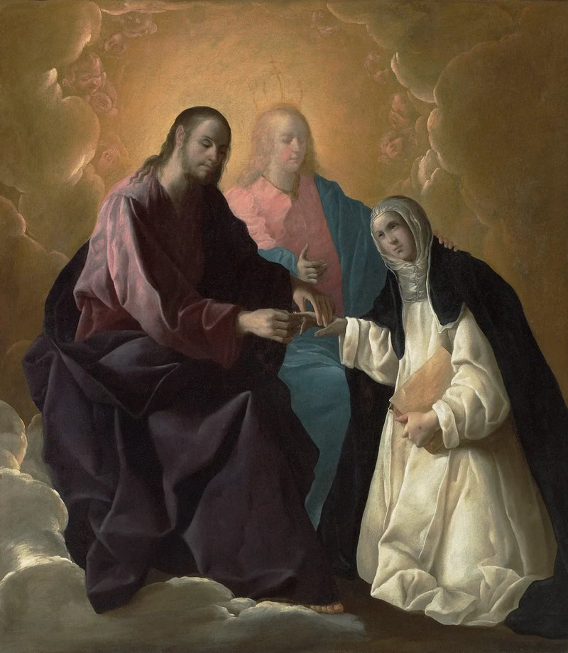 Den mystiske ægteskab af Sanne Catherine - Francisco de Zurbarán