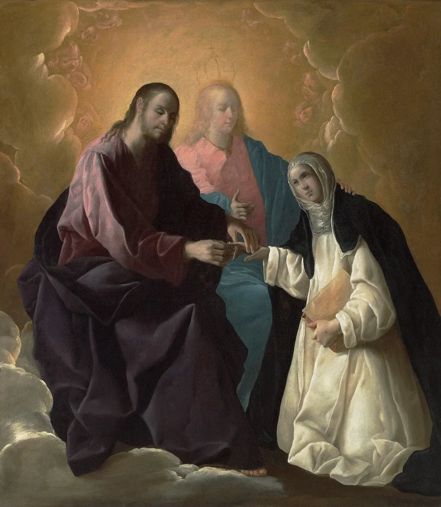 Den mystiske ægteskab af Sanne Catherine - Francisco de Zurbarán