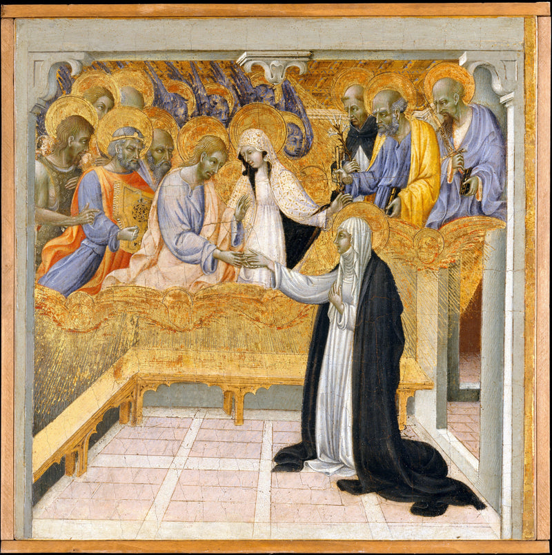 Den mystiske bryllup af Sankt Katharina af Siena - Giovanni di Paolo