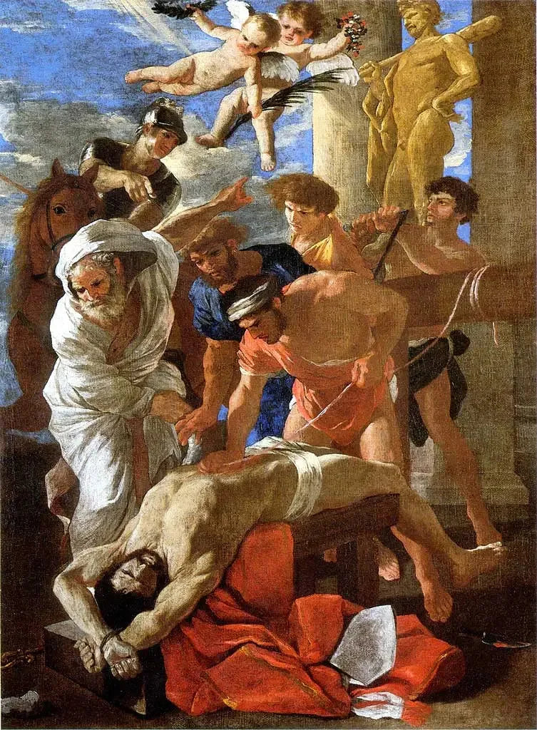 Saint Érasme's Lidelse - Nicolas Poussin
