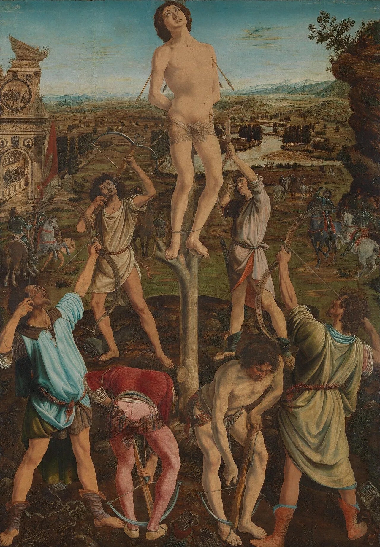 Le Martyre de saint Sébastien - Antonio Pollaiuolo image 1 copie de tableau peinte à la main