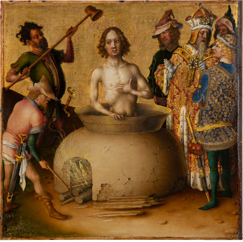 Apostlenes lidelse: Sankt Johannes Evangelistens lidelse - Stefan Lochner