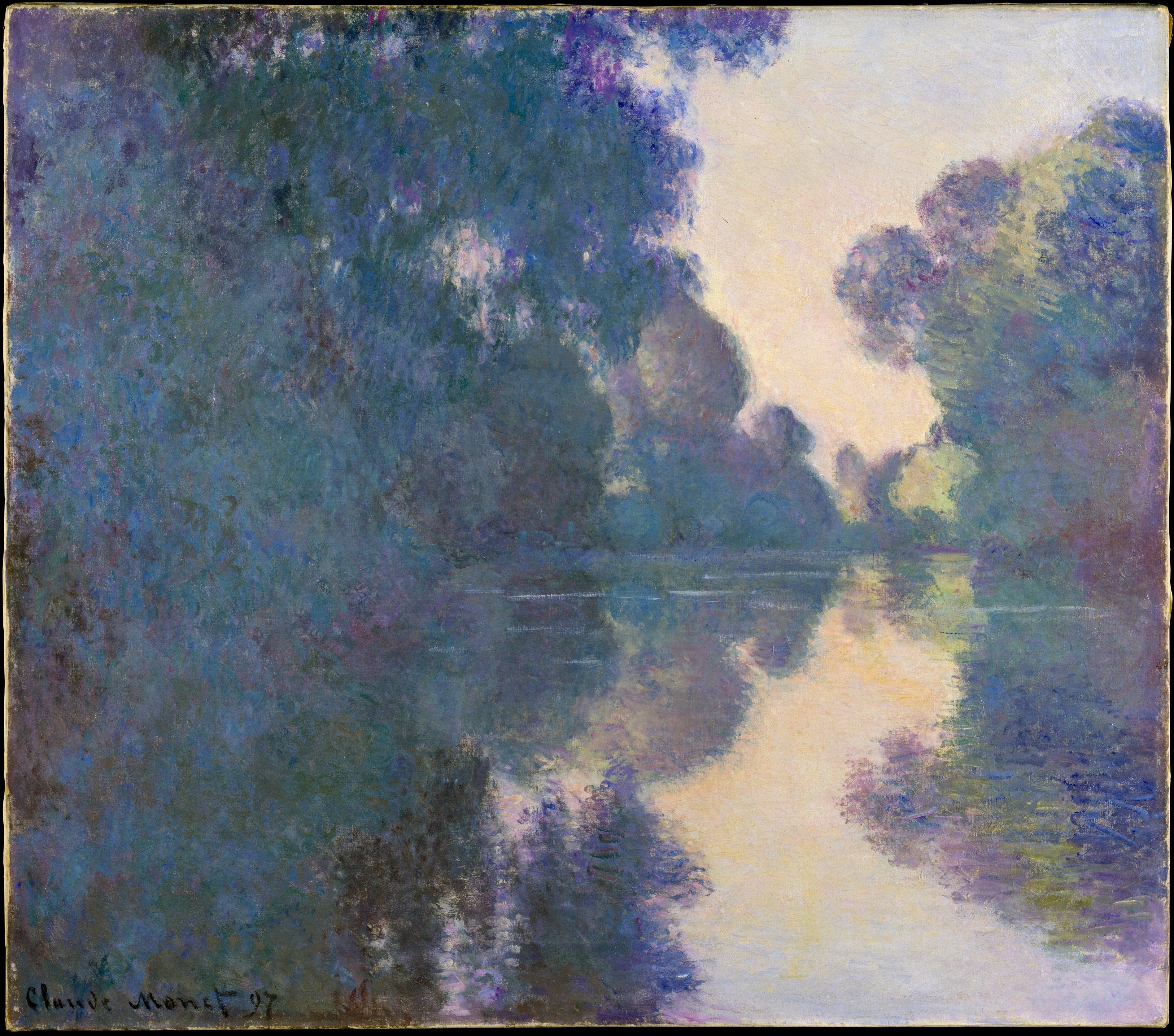 Reproduction du tableau « Le matin sur la Seine près de Giverny - Claude Monet » par Alpha Reproduction en peinture à l’huile