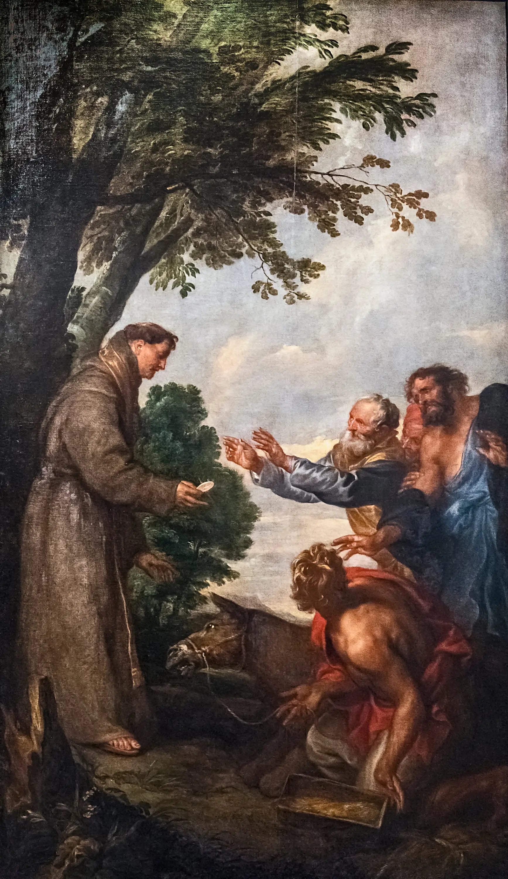 Le Miracle de la mule - Antoine van Dyck image 1 copie peinte à la main à l’huile