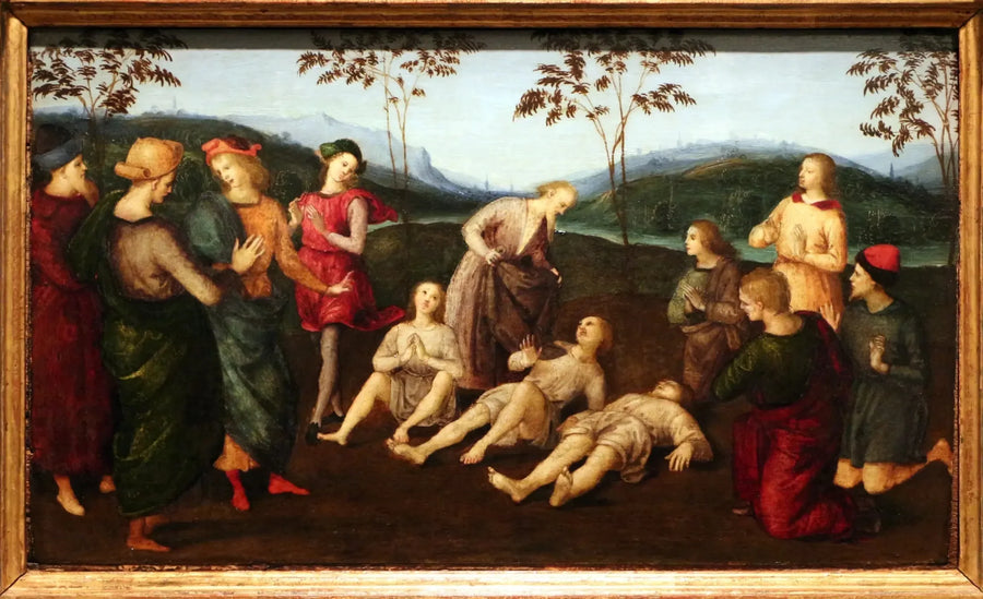 Miraklet af Saint Eusèbe af Cremona - Raphaël Sanzio