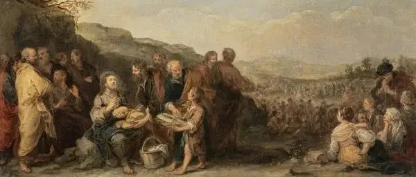 Miraklet med brød og fisk - Bartolomé Esteban Murillo