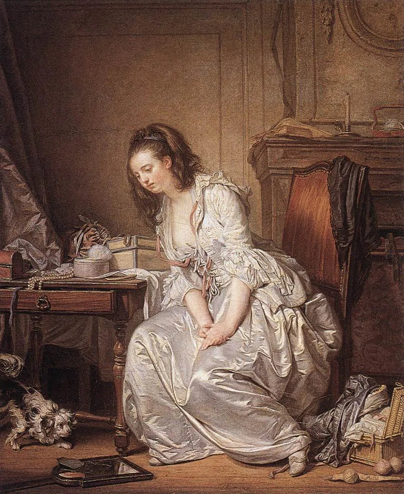 Det knuste spejl - Jean-Baptiste Greuze