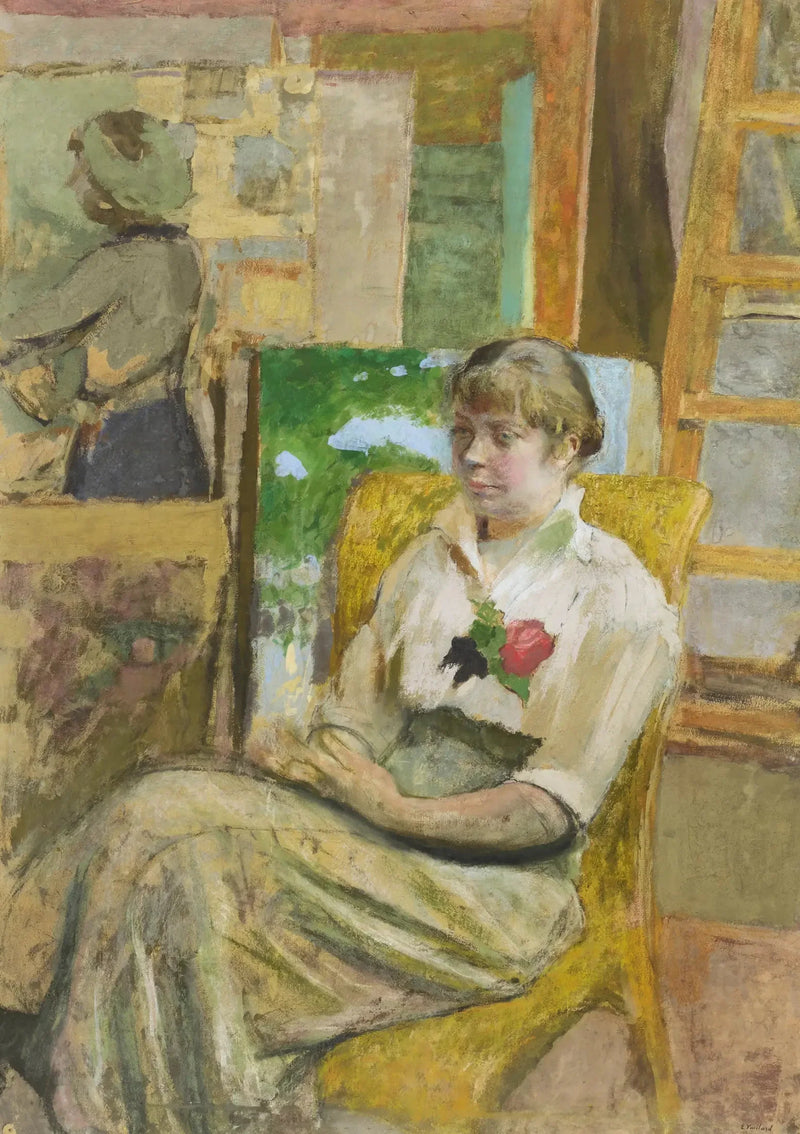 Le modèle à la rose - Édouard Vuillard