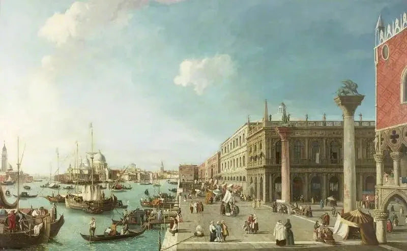 Le Molo, Venedig, udsigt mod vest - Canaletto