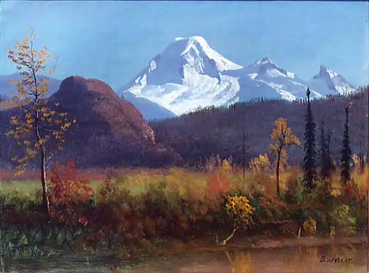 Bjerget Baker fra Fraser-floden - Albert Bierstadt