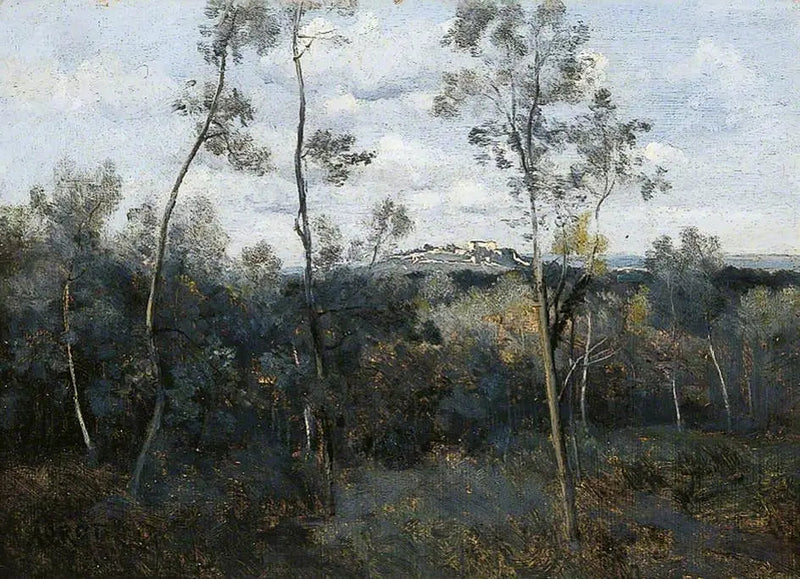 Le Mont-Valérien. Udsigt taget fra Meudon-skoven - Jean-Baptiste Camille Corot