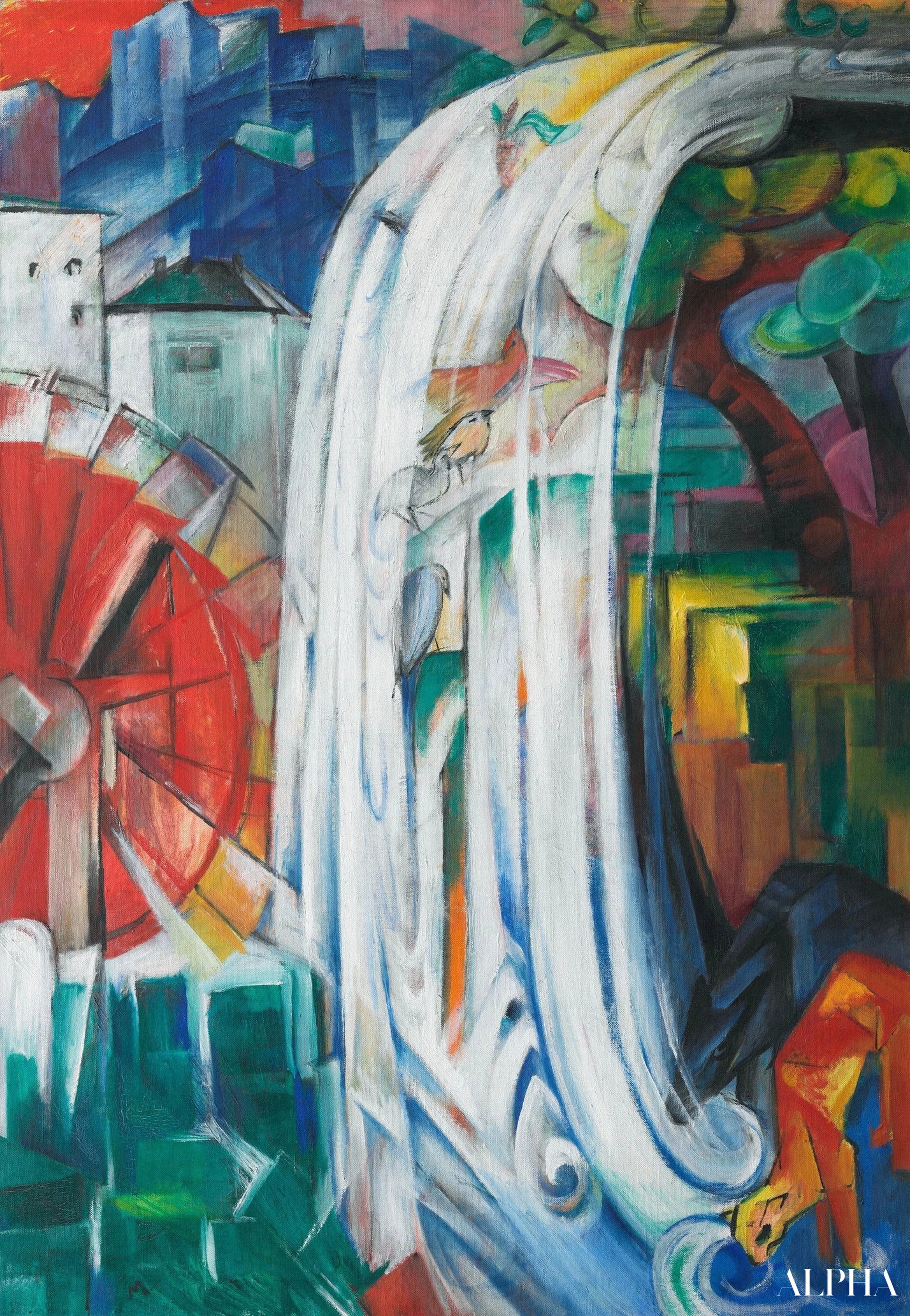 Le moulin ensorcelé - Franz Marc - Reproductions de tableaux et peintures haut de gamme