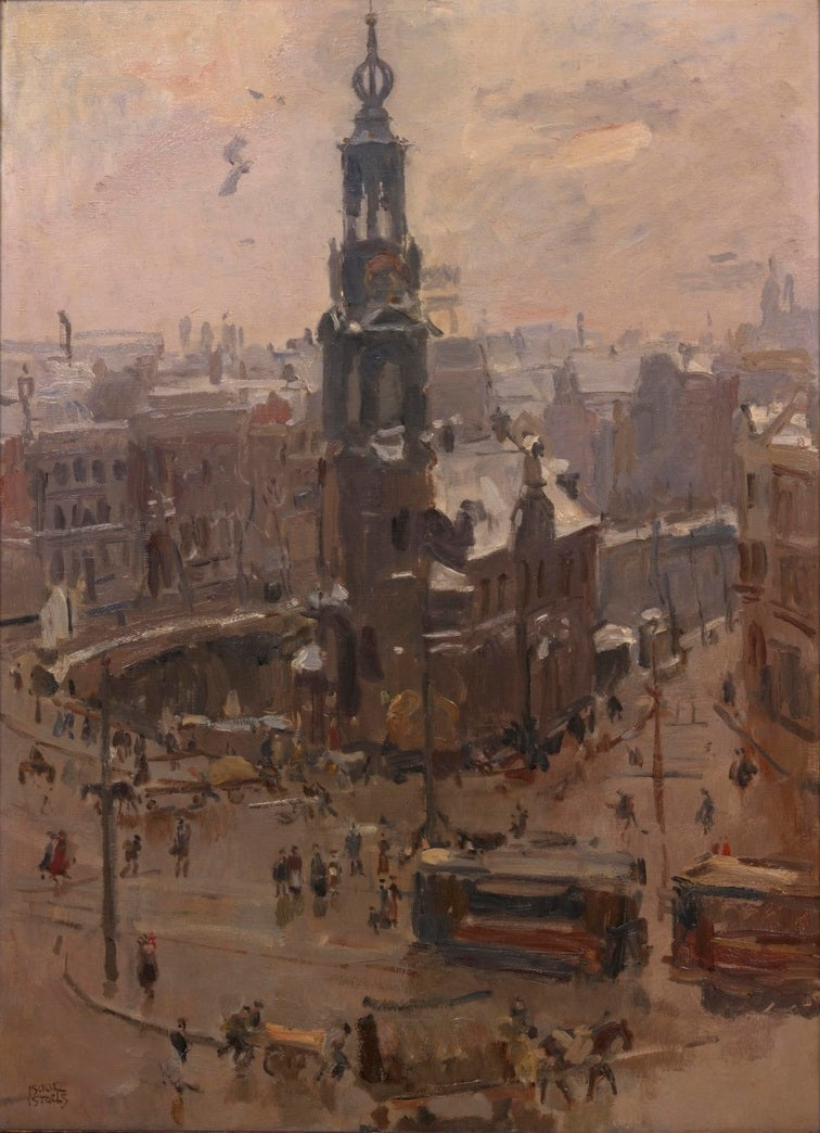 Munten i Amsterdam om vinteren - Isaac Israels