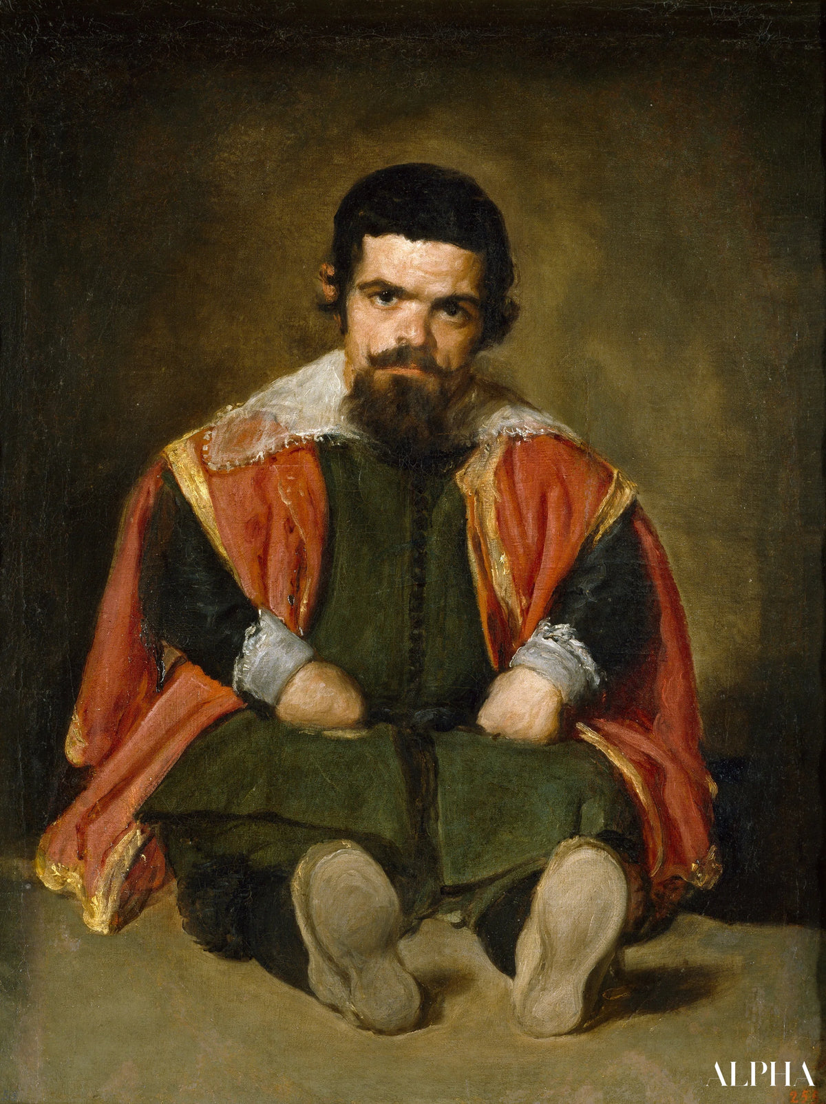 Le nain, Sebastián de Morra, à la cour de Felipe IV - Diego Velázquez - Reproductions de tableaux et peintures haut de gamme