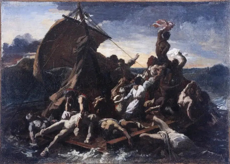 Medusa-flådens forlis, skitse - Théodore Géricault