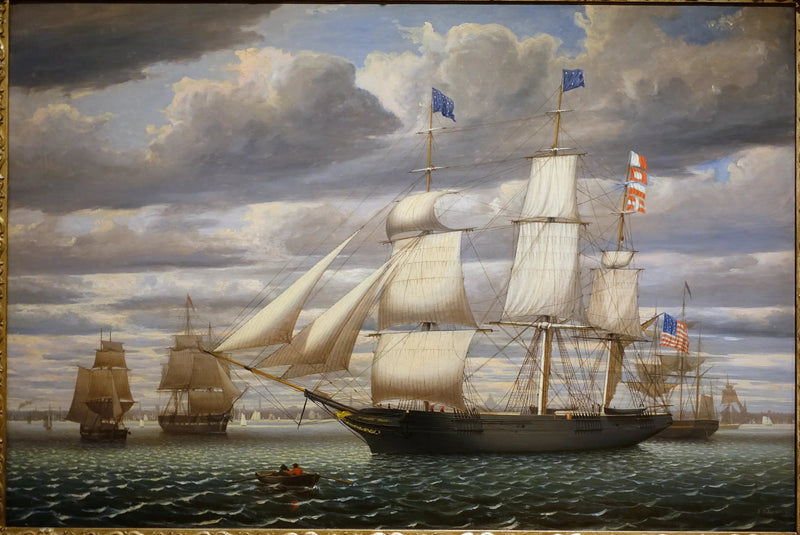 Southern Cross-skibet i Boston havn, 1851 - Fitz Henry Lane