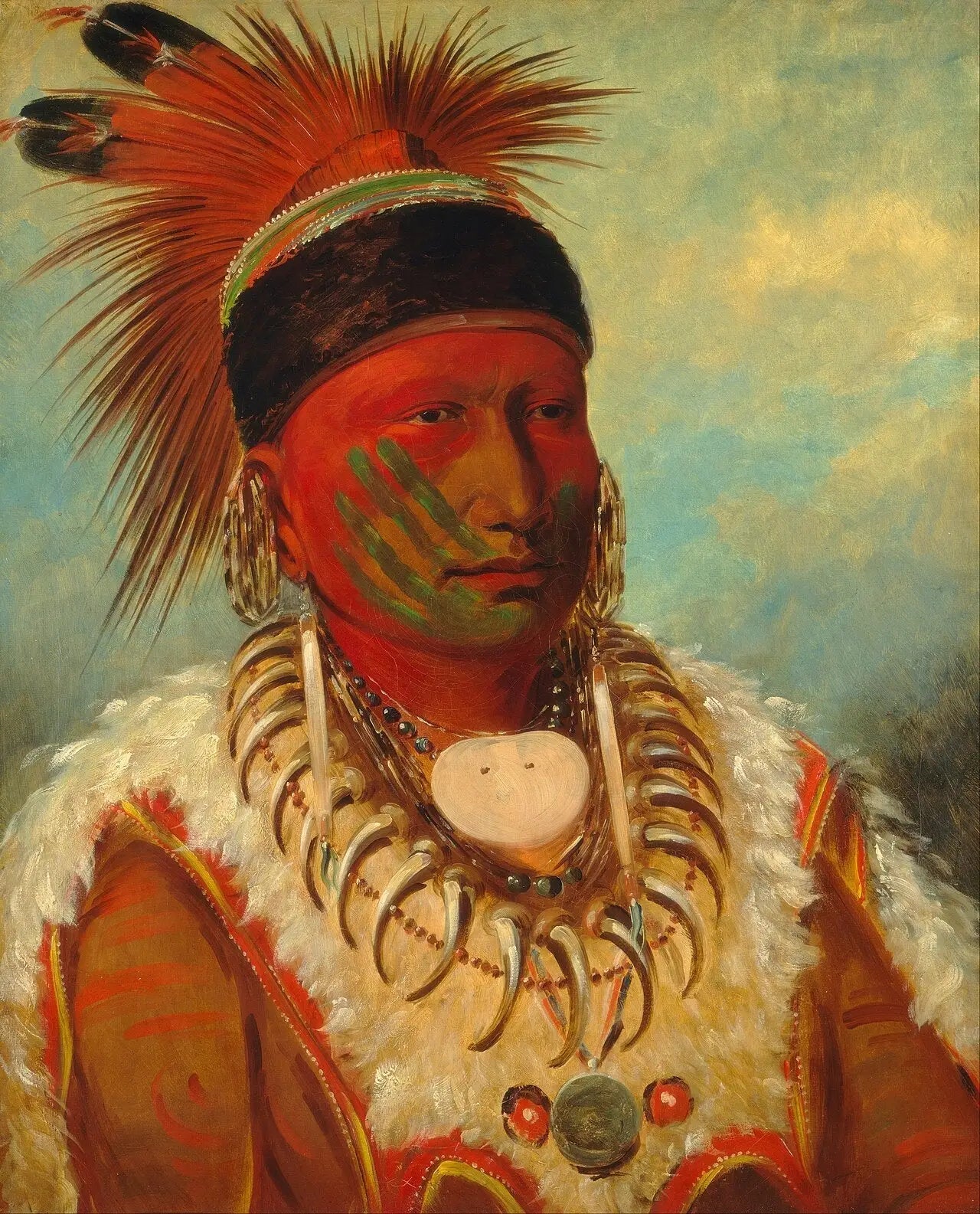 Le Nuage Blanc chef des Iowas - George Catlin - Alpha Reproduction