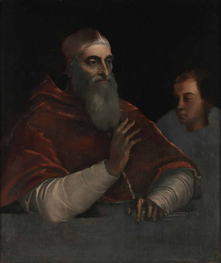 Paven Paul III med en nevø - Sebastiano del Piombo