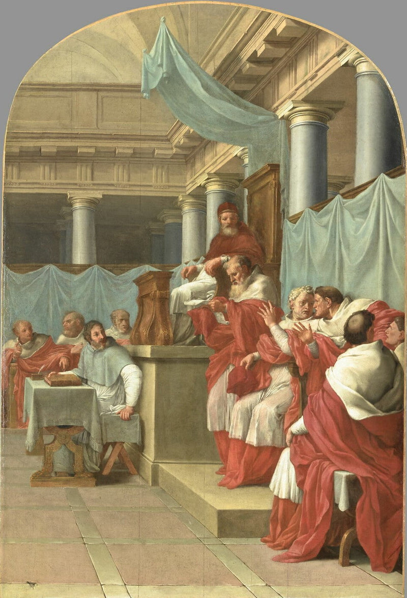Pave Victor III bekræfter etableringen af Kartæuserordenen - Eustache Le Sueur