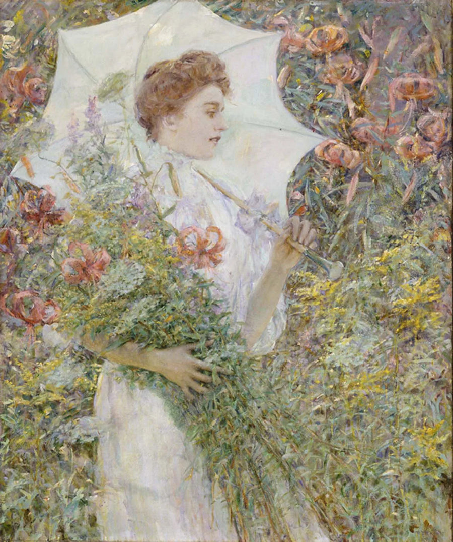 Den hvide parasol - Robert Lewis Reid